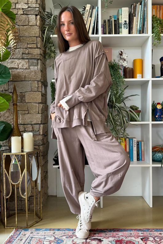 Lagen Shelby Barrel Pant Mocha 